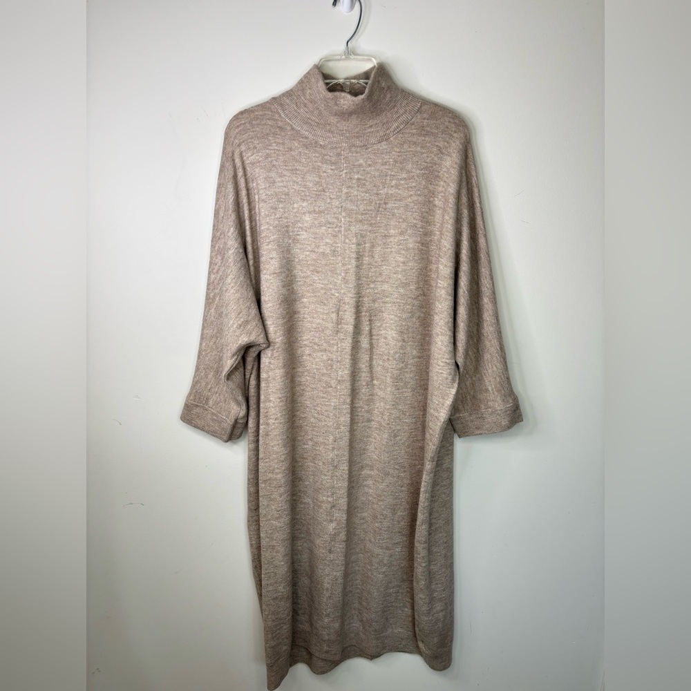 BN9 Saturday Sunday by Anthropologie Brown Taupe Knit Long Dress Long Sleeve S